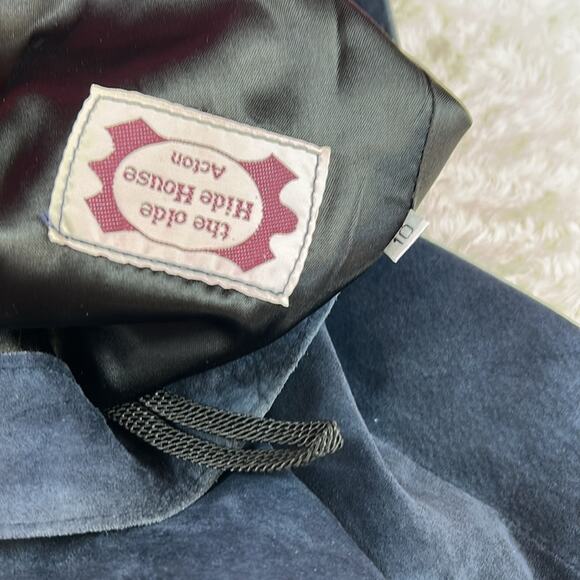 The Olde Hide House Acton blue suede midi pencil skirt, size 10 - Picture 6 of 6